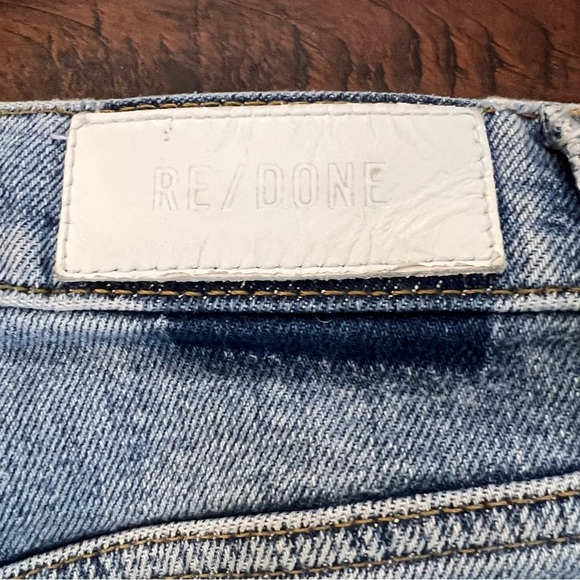 RE/DONE Revolve Denim 90s High Rise Ankle Crop Jeans True Blue Redone Size 24 - Picture 10 of 14